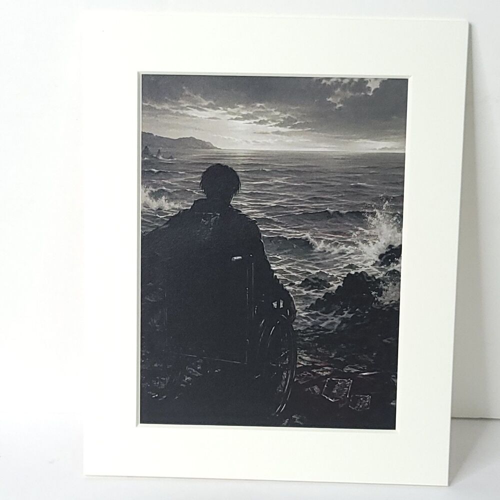 Levi Ocean Attack On Titan Still Shot Card Anime Wall Art Oversized Board A4